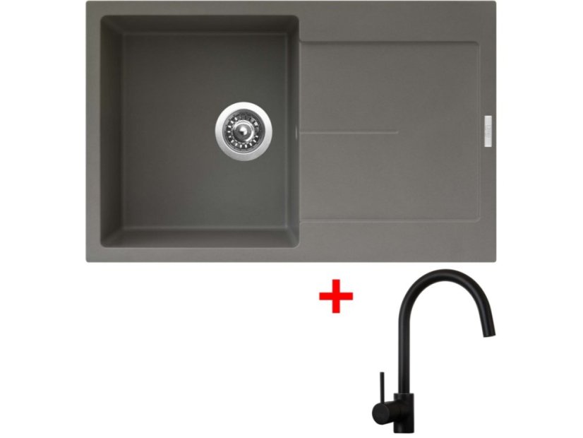 Sinks ULTIMA 790 Truffle + Vitalia čierná matná