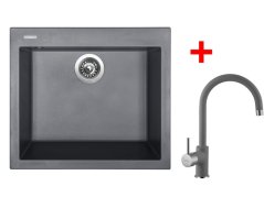 Set Sinks Cube 560 Titanium + Vitalia GR