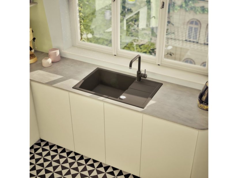 Granitový dřez Schock Manhattan D-100LS-A Nero