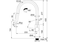 Dřezová baterie Franke FC 5968 Matná černá