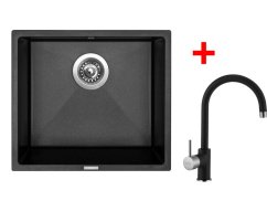 Set Sinks Frame 457 Metalblack + Vitalia GR