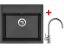 Set Sinks Solo 560 Pureblack + Vitalia