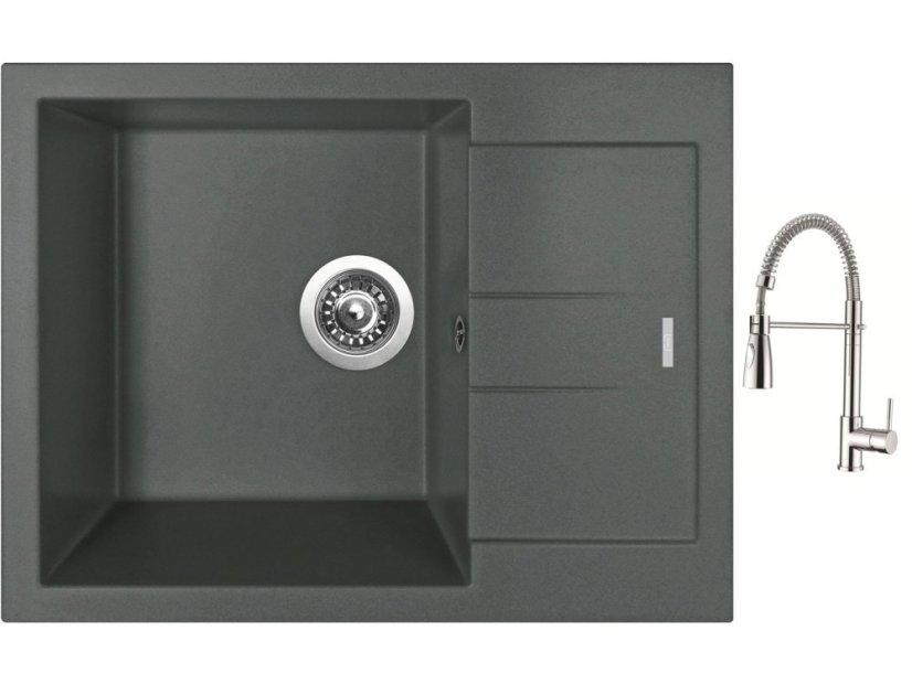 Set Sinks AMANDA 650 Titanium + baterie Sinks MIX 35 PROF S chrom