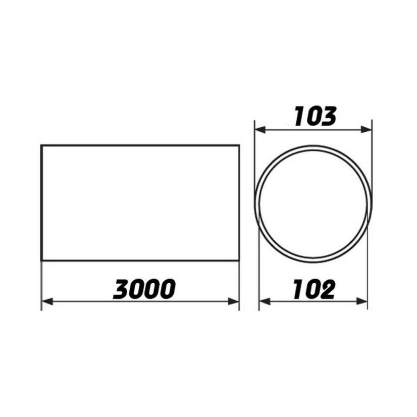 Flexo hliníková hadice SEMI 102x3000mm