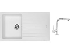 Set Sinks PERFECTO 860 Milk + baterie Sinks ENIGMA S chrom Set Sinks PERFECTO 860 Milk + baterie Sinks ENIGMA S chrom