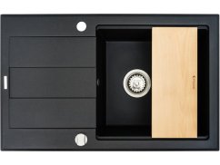 Granitový dřez Pyramis Sparta Plus Lux 78x48 1B 1D Carbon