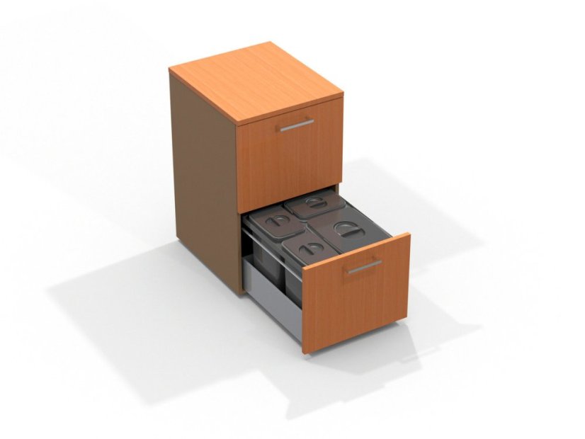 Odpadkový kos Sinks JAZZ 450 1x15 l + 3x7 l