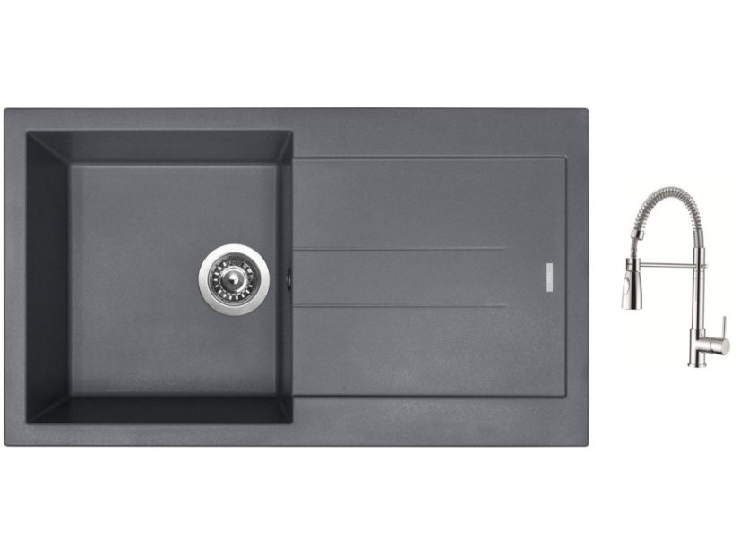 Set Sinks AMANDA 860 Titanium + baterie Sinks MIX 35 PROF S chrom