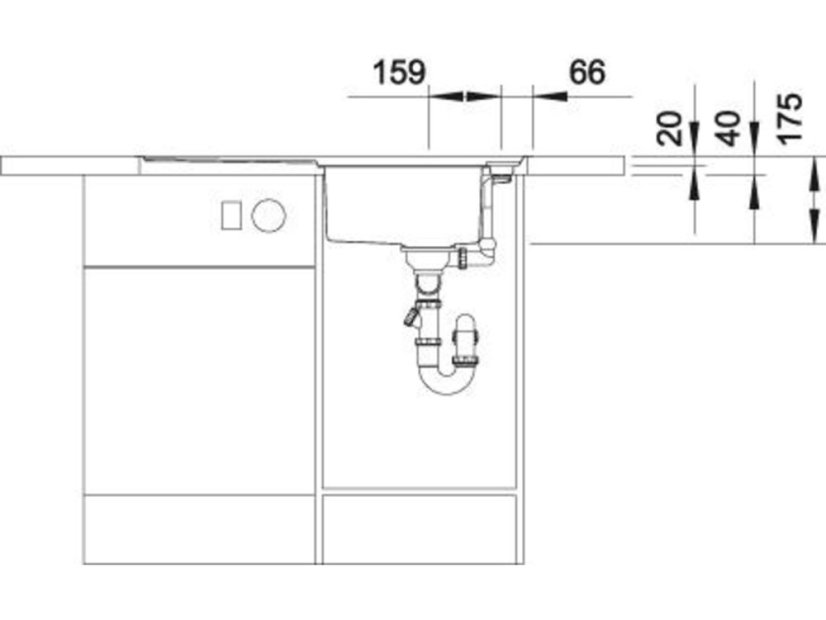 Nerezový drez Blanco AXIS III 45 S-IF InFino Nerez hodvábny lesk - 7
