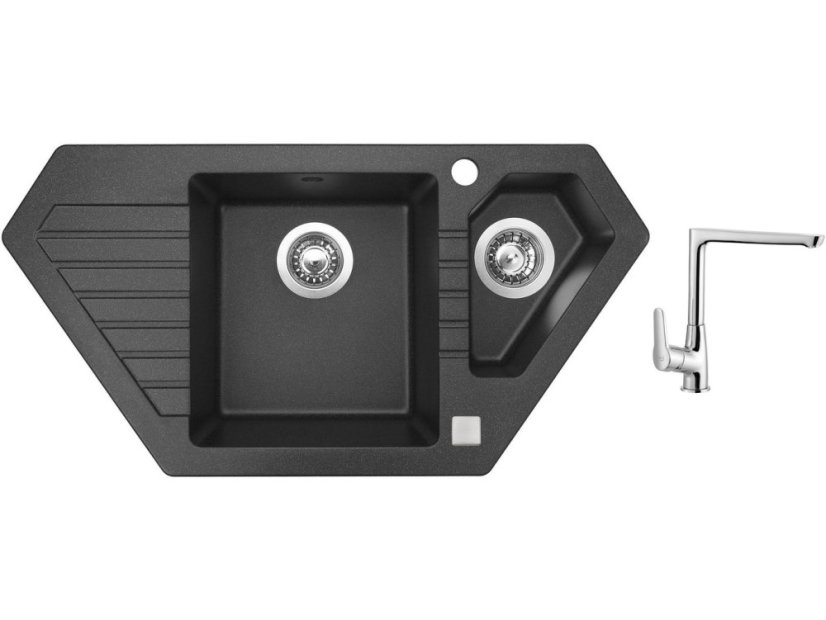 Set Sinks BRAVO 850.1 Granblack + baterie Sinks baterie CASPIRA chrom
