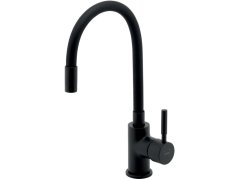 Drezová stojanková batéria s elastickým ramenom, čierna