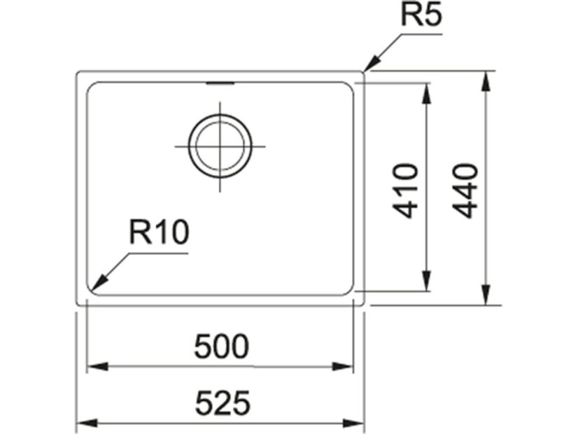 Tectonitový dřez Franke SID 110-50 Černá