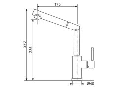 Dřezová baterie Sinks MIX 350 P matná