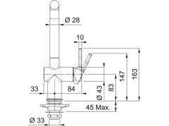 Dřezová baterie Franke FN 6100.901 Active New Matná černá