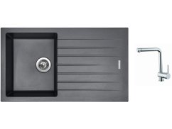 Set Sinks PERFECTO 860 Titanium + baterie Sinks MIX 3 chrom