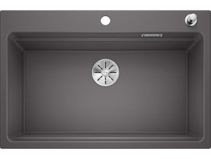 Granitový drez Blanco Etagon 8 sivá skala, s excentrom
