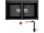 Set Sinks Amanda 860 Duo Metalblack + Mix 3 P GR