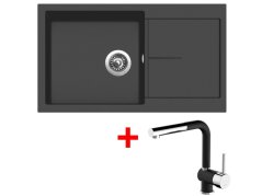 Set Sinks Infinity 860 Pureblack + Mix 3 P GR N6