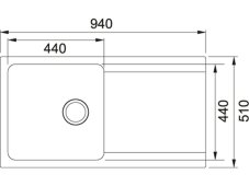 Tectonitový dřez Franke OID 611 Šedá