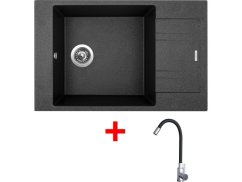Set Sinks VARIO 780 Granblack + Elasta nerez/černá