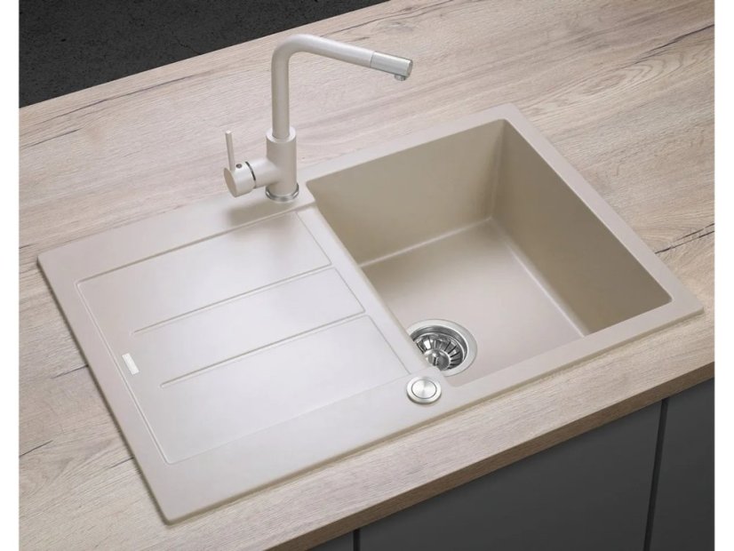 Granitový dřez Concept DG10C45be Cubis Béžový