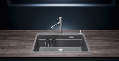 Granitový drez Blanco ETAGON 8 čierná, s excentrem