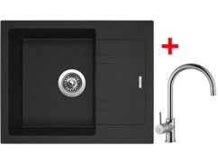 Set Sinks Linea 600 Granblack + Vitalia