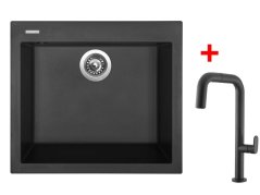 Set Sinks Cube 560 Nanoblack+Eva P Nanoblack