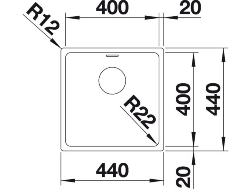 Nerezový dřez Blanco Andano 400 IF InFino Nerez hedvábný lesk