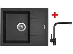 Sinks LINEA 600 Metalblack + Elka černá matná