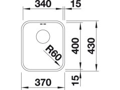 Nerezový drez Blanco Supra 340 U Nerez kartáčovaný bez tiahla