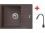 Sinks PERFECTO 650 Marone + ELASTA S černá matná