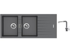 Set Sinks PERFECTO 1160 DUO Titanium + batéria Sinks MIX 3 P Titanium Set Sinks PERFECTO 1160 DUO Titanium + batéria Sinks MIX 3 P Titanium