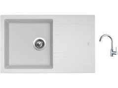 Set Sinks LINEA 780 N Milk + baterie Sinks MIX 35 chrom Set Sinks LINEA 780 N Milk + baterie Sinks MIX 35 chrom