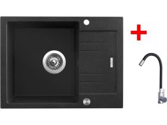 Sinks RAPID 580 XC Granblack + Elasta nerez/černá