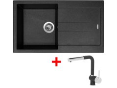 Set Sinks Amanda 860 Metalblack + Mix 3 P GR