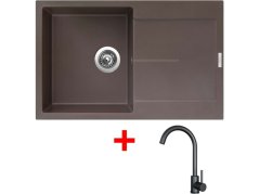 Sinks ULTIMA 790 Marone + ARCO čierná matná
