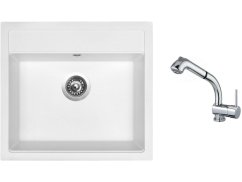 Set Sinks SOLO 560 Milk + baterie Sinks MIX 3 S Chrom Set Sinks SOLO 560 Milk + baterie Sinks MIX 3 S Chrom