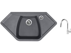 Set Sinks NAIKY 980 Titanium + baterie Sinks MIX 35 P chrom Set Sinks NAIKY 980 Titanium + baterie Sinks MIX 35 P chrom