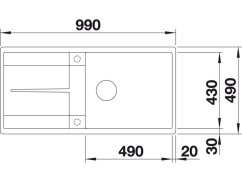 Granitový drez Blanco METRA XL 6 S F sivá skala s excentrom