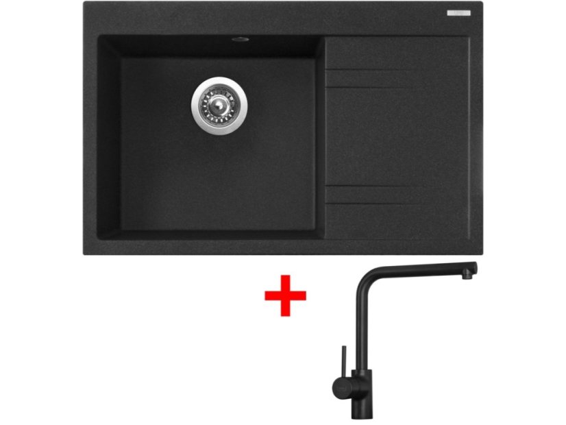 Sinks RIM 780 L Granblack + Elka černá matná