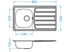 Nerezový drez Alveus Zoom 30 Nerezový drez Alveus Zoom 30