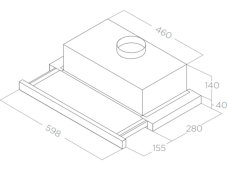 Digestoř Elica Elite 14 PLUS BL/A/60 nákres