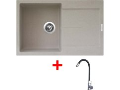 Sinks ULTIMA 790 Avena + Elasta nerez/čierná