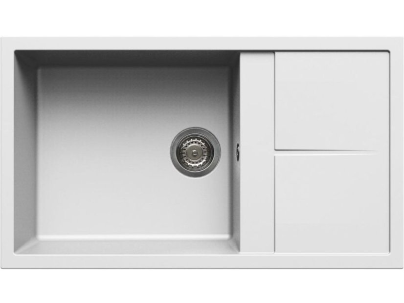 Granitový drez Elleci Unico 410 White K96