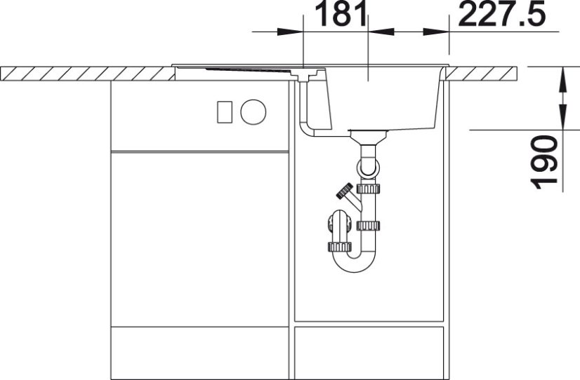 Granitový drez Blanco ZIA 45 S sivá vulkan