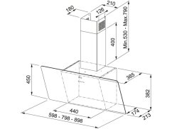 Komínová digestoř Franke FPJ 615 V BK A Černé sklo