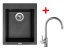 Set Sinks CUBE 410 Metalblack + Vitalia