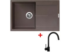 Sinks ULTIMA 790 Marone + Vitalia čierná matná